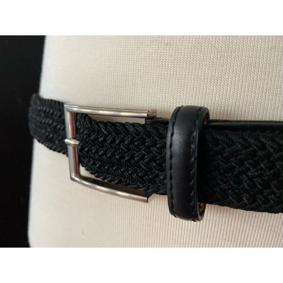 ARROW Black Stretch Woven Belt Mens sz 40/42 - Picture 3 of 10